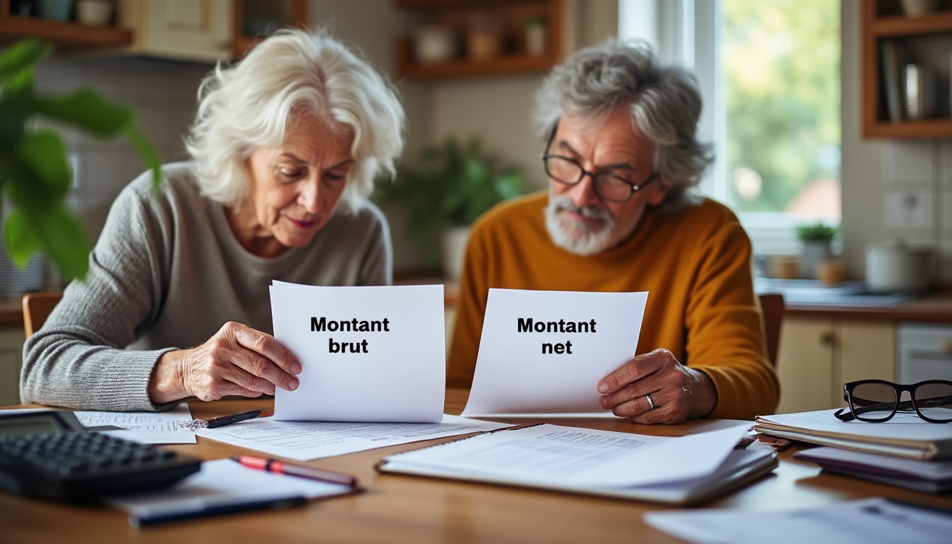 Illustration: Comment distinguer le montant brut et le montant net de la pension à la retraite